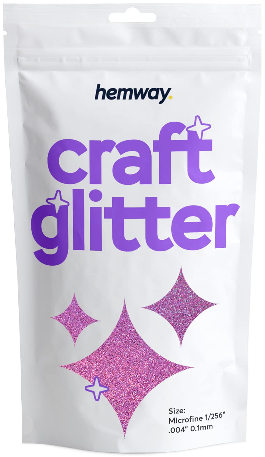 Hemway Craft Glitter Pink Holographic 100g Microfine Glitter for Crafts Resin, Cosmetic, Nail, Face, Body, Festival, Tumblers