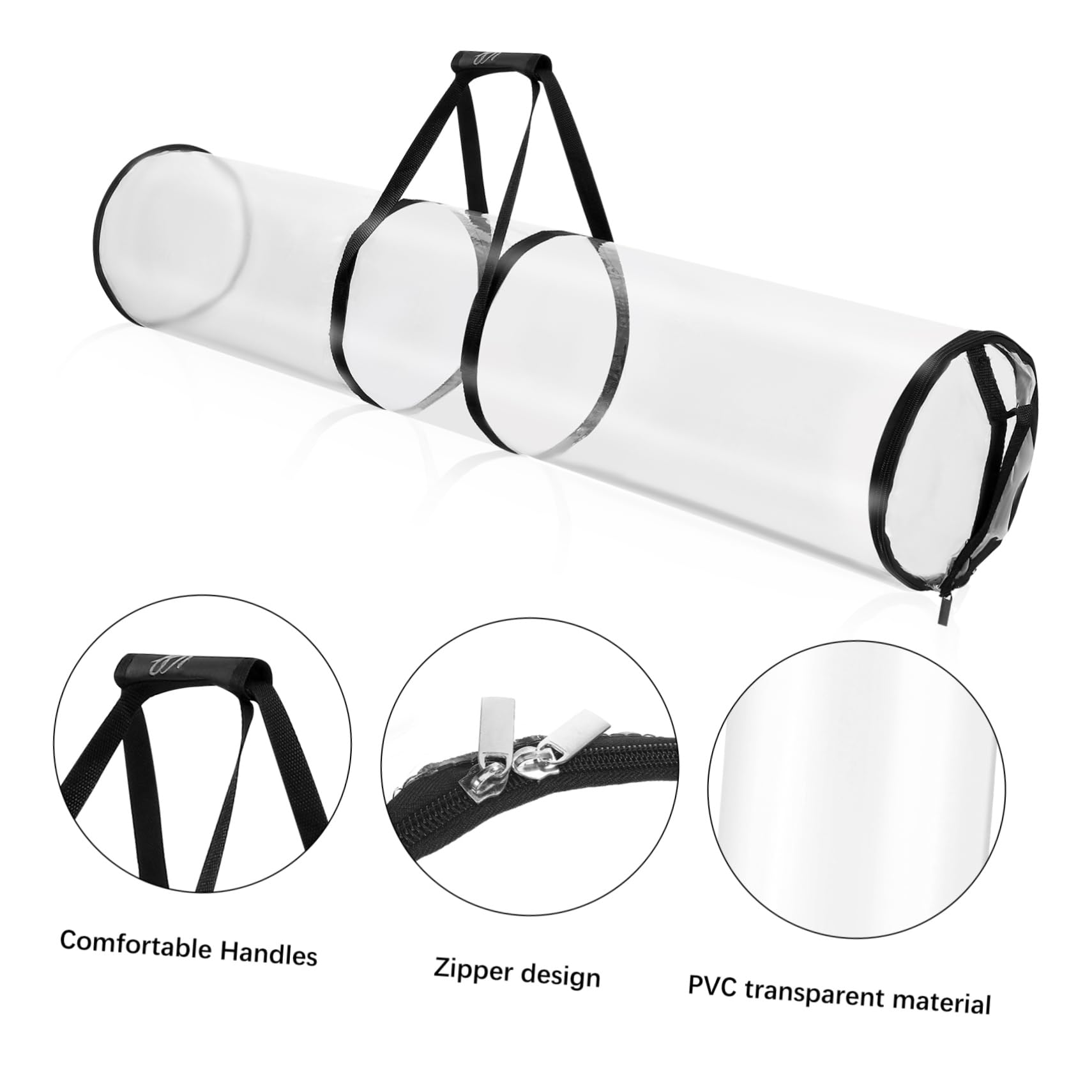OSALADI Aufbewahrungsbeutel mit Bequemen Griffen für Geschenkpapier 2 Stück aus Pvc mit Großem Fassungsvermögen und Rollbarem Design Strapazierfähig für Büro und Laden