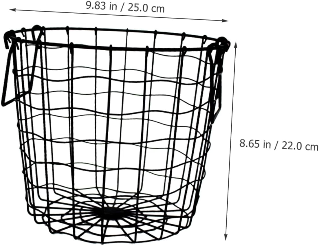 laundry basket Laundry basket portable to weave round grocery basket blanket metal basket wire basket Handheld sundries organizer bedroom storage basket desktop