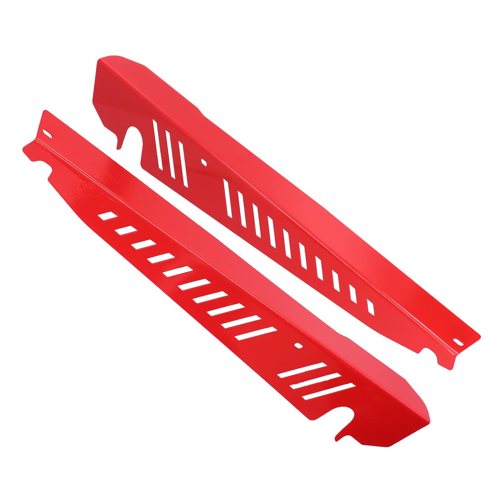 Bediffer 2PCS and STI 2015-2020 Aluminum Alloy Shrouds with Hardware - Ideal for DIY Engine Bay - Conceals Factory Gaps (Red)