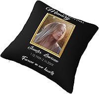 Vista 3 de Fundas de almohada conmemorativas personalizadas, fundas de almohada personalizadas para añadir el nombre de la foto, fecha y nombre, impresión