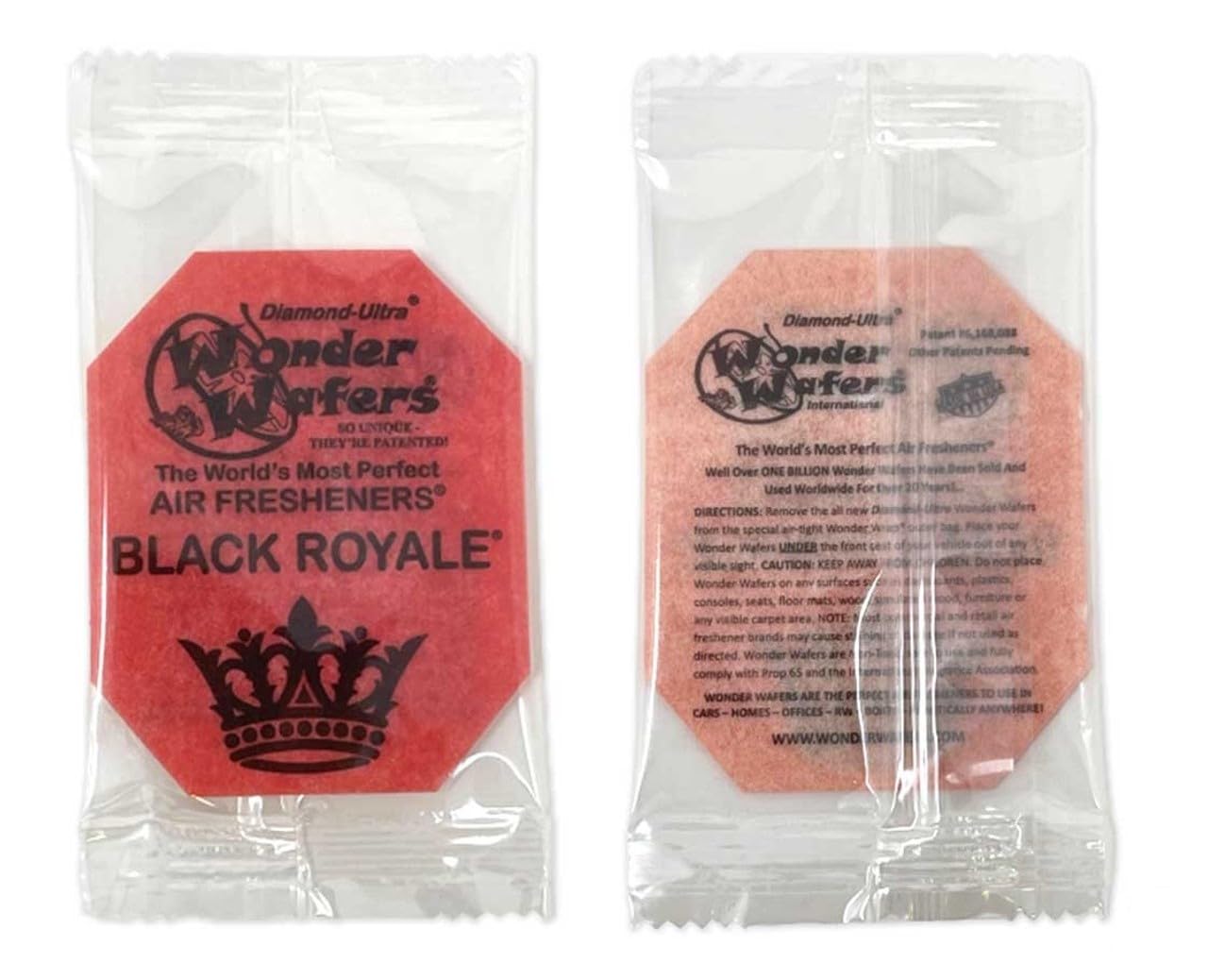 Wonder Wafers - Diamond-Ultra Scented Car Air Fresheners - Individually Wrapped (15 Per Pack) (Black Royale)