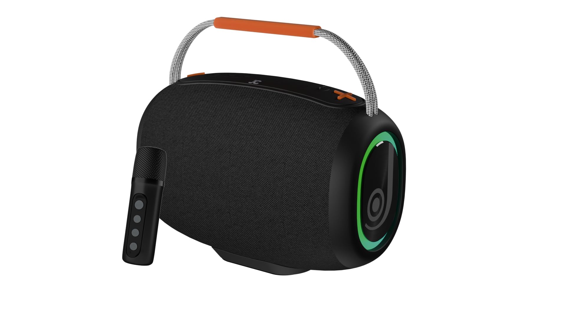 JUST CORSECA Sushi Bliss 30W Bluetooth Speaker with Mic & Karaoke | Portable Wireless Speaker with Powerful Bass | BT 5.4, 12H Playtime, FM, TF Card | 3600mAh Battery (Black)-image-36