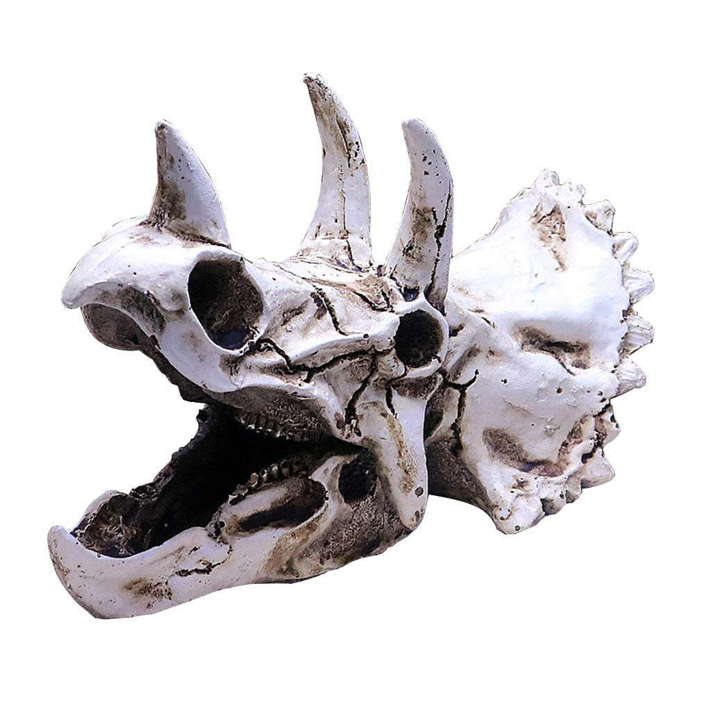 Escondite de Calavera de simulación, escondite de Caja de Reptiles de Acuario de Anfibios - Decoración de Esquina de hábitat escondites de Tortugas de Serpiente Lagarto