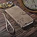 CORNMI Design for i5 Case, Premium Vintage Flip Wallet Leather Magnetic Closure Cover Skin for i5S with Card Slots, Cash Compartment and Wrist Strap(Light Brown)