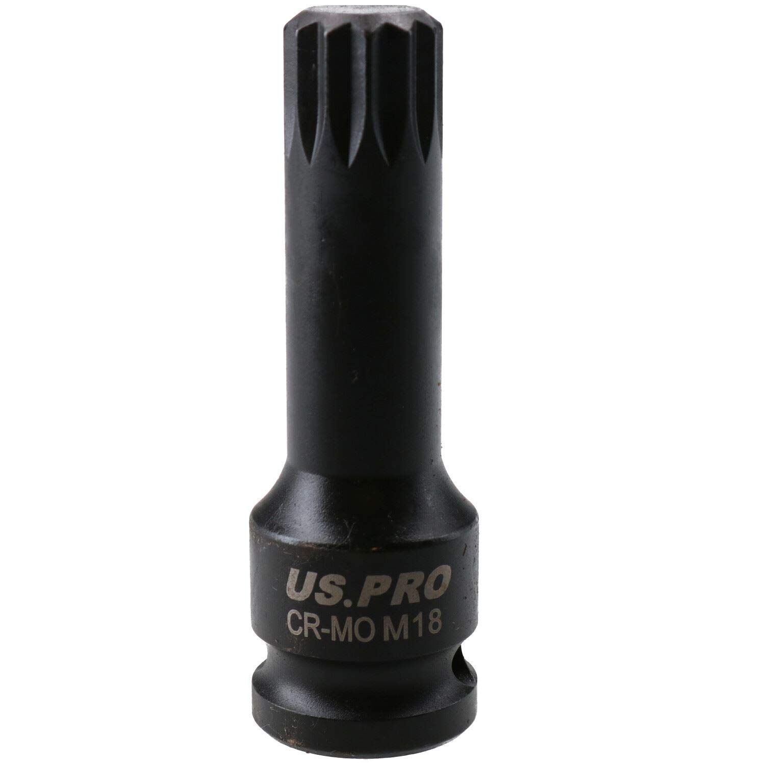B&Q -  M18 X 78mm Spline Bit Triple Square Impacted Extra Long 1/2" Drive Male Socket