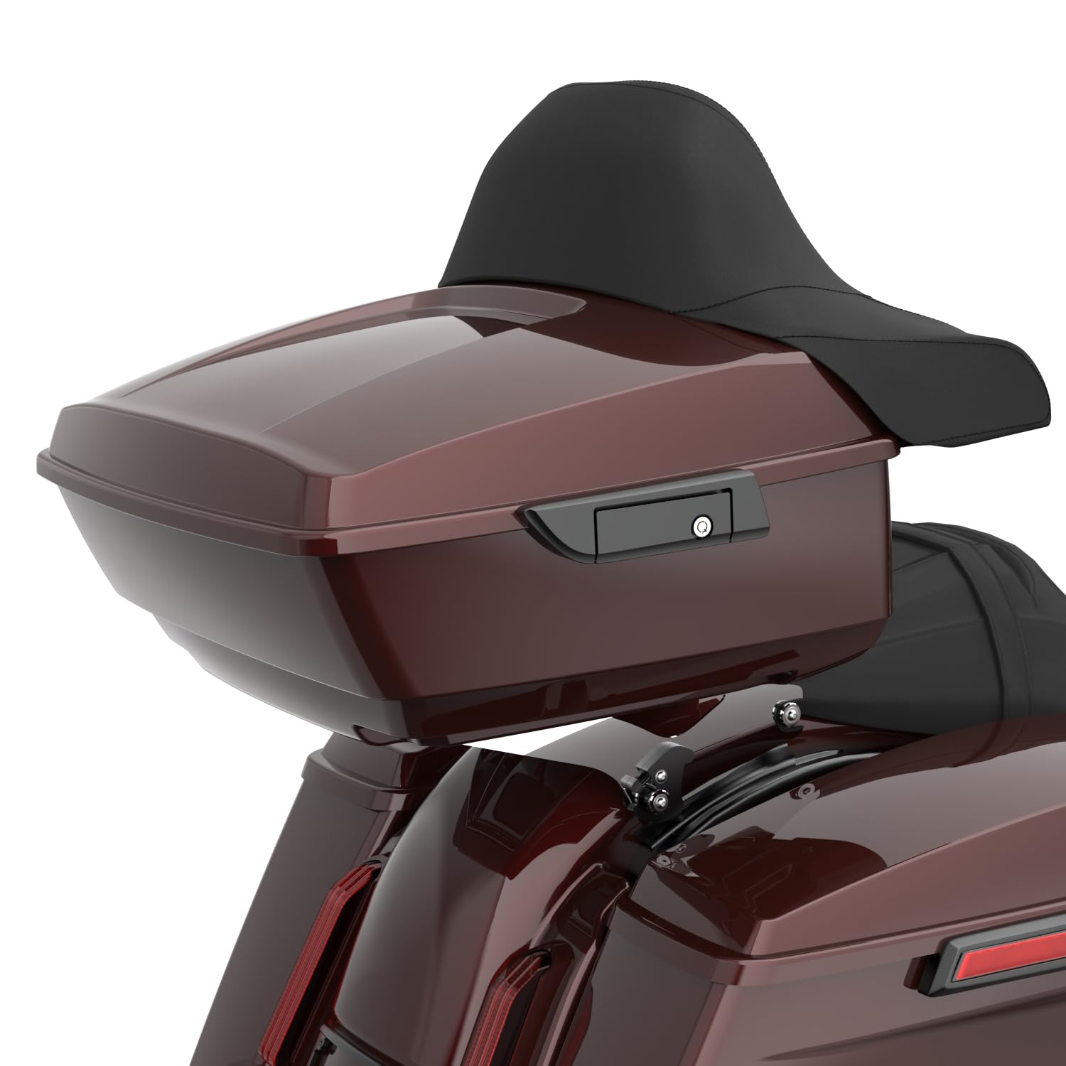 Moto Onfire Harley Tour Pack King Tour Pack, Backrest Pad Fit for Harley Touring Street Glide, Road King, Road Glide Special, 2014 15 16 17 18 19 20 21 22 2023 (Twisted Cherry)