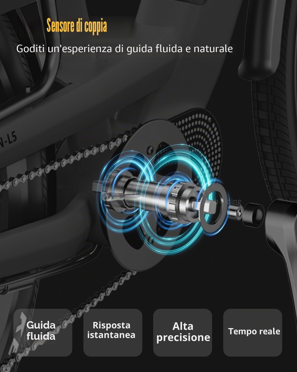 VITILAN L5 Nera Bici Elettrica per Adulti,con Sensore di Coppia, Bici Elettrica Uomo Donne e Uomini 26",Motore 250W, Fino a 25 Km/h,Batteria 15 Ah 720 Wh, Cestino Anteriore e Freni Idraulici