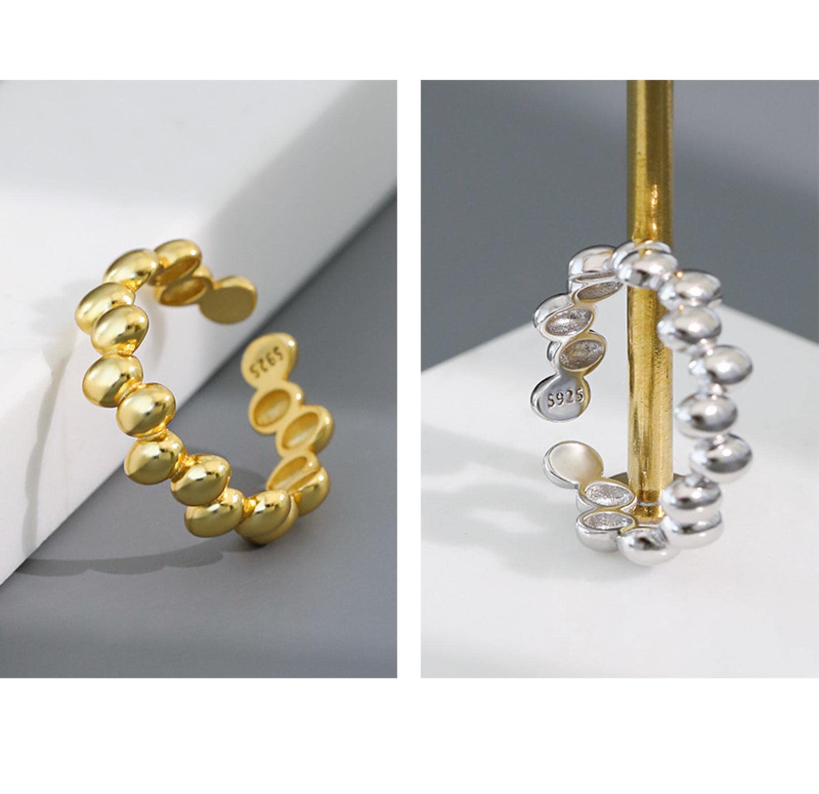 Anelli Aperti in Argento Sterling, Anelli di Dimensioni Regolabili for Le Donne