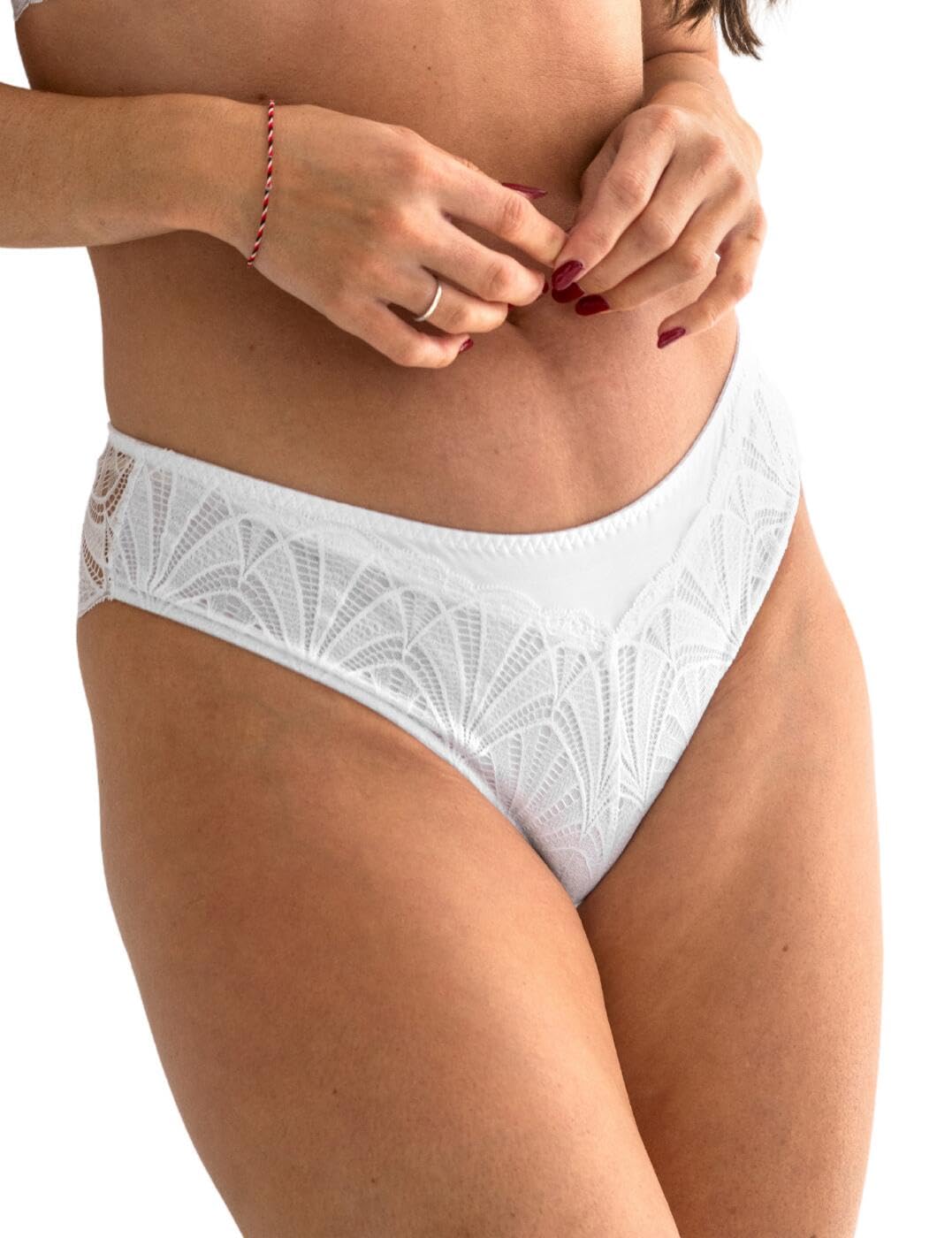 Pour Moi New Romance Bikini Brief, White, Size 10, Women