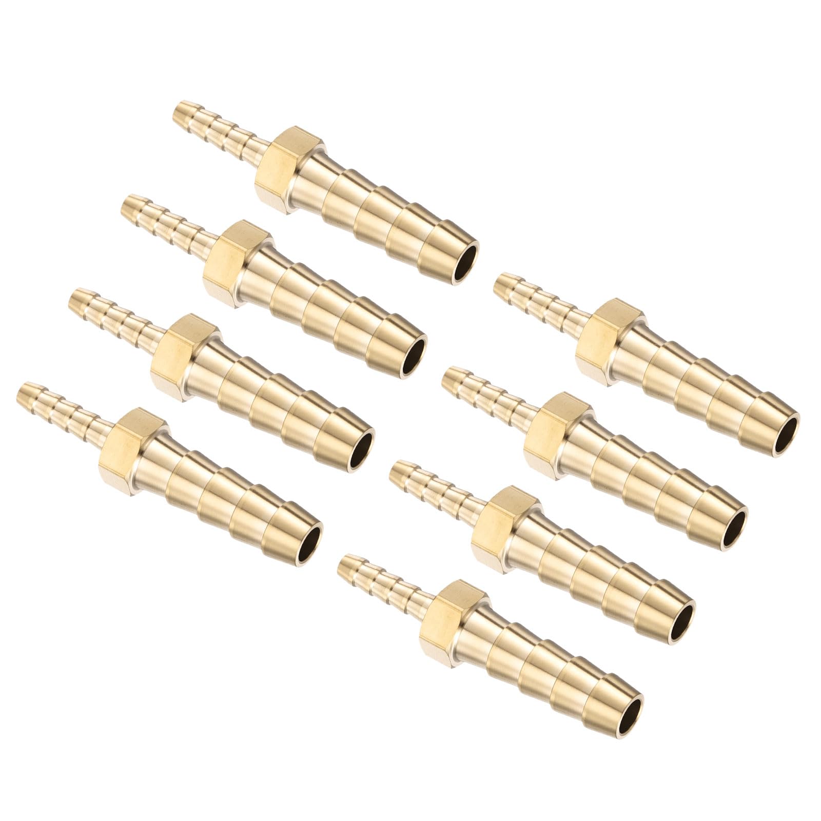 Kozelo 8Pcs Brass Hose Barbs Fittings 1/8" Hose Barbs to 1/4" Fittings — image 1