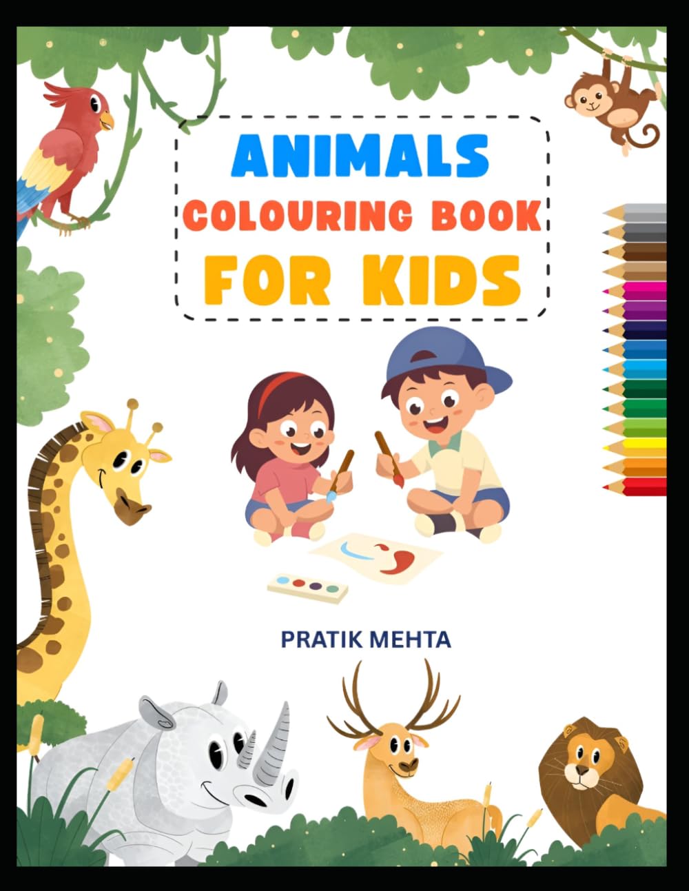 Easy Animal Coloring Book for Toddlers: Big Pictures with Color Samples: Big Simple Designs | Learn Colors & Animals | Perfect for Toddlers and Preschoolers