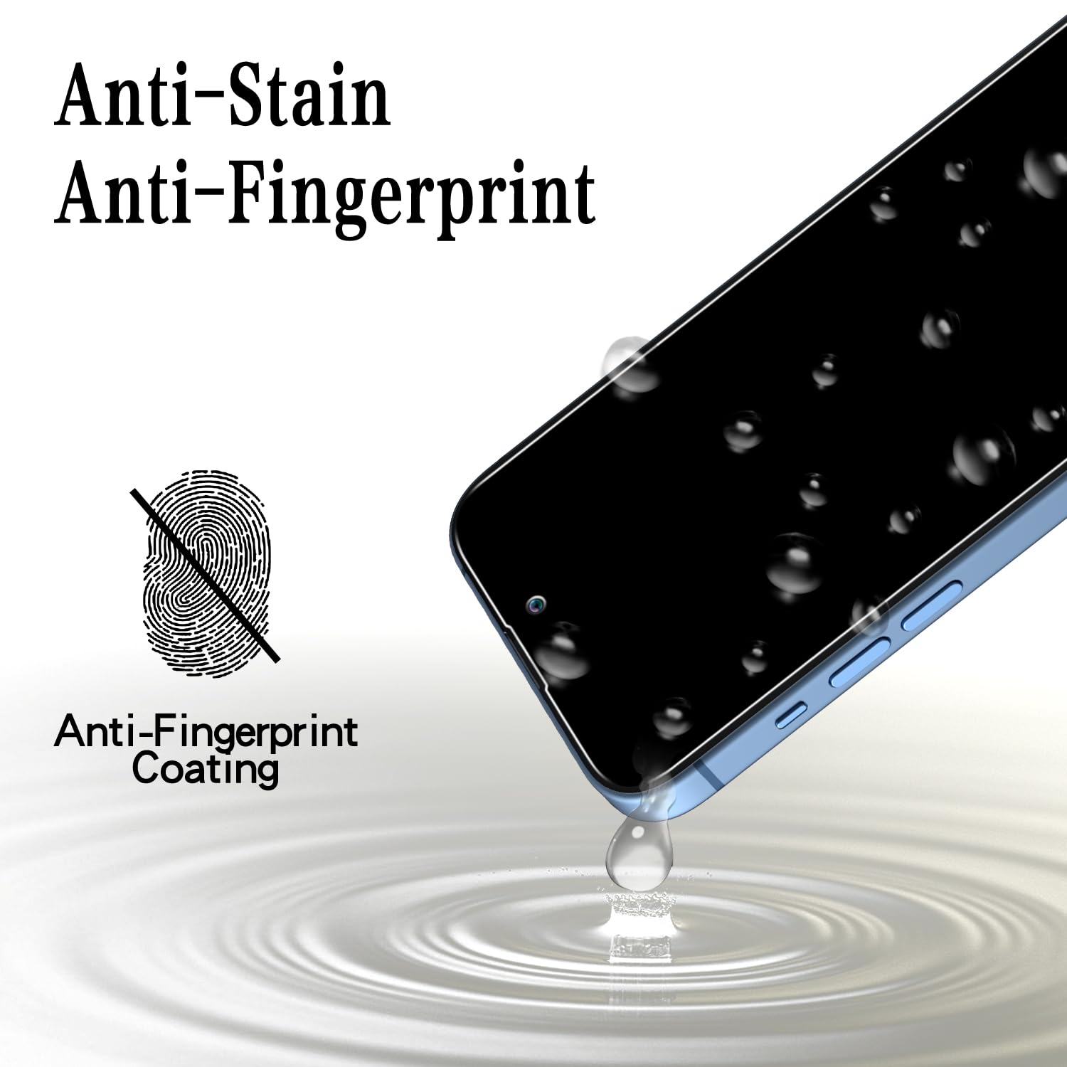 Pack MAYtobe : 2 Films écran Anti-espion + 2 Protections Caméra Pour IPhone 15 Plus | Verre Trempé 9H, Anti-regards, Anti-rayures