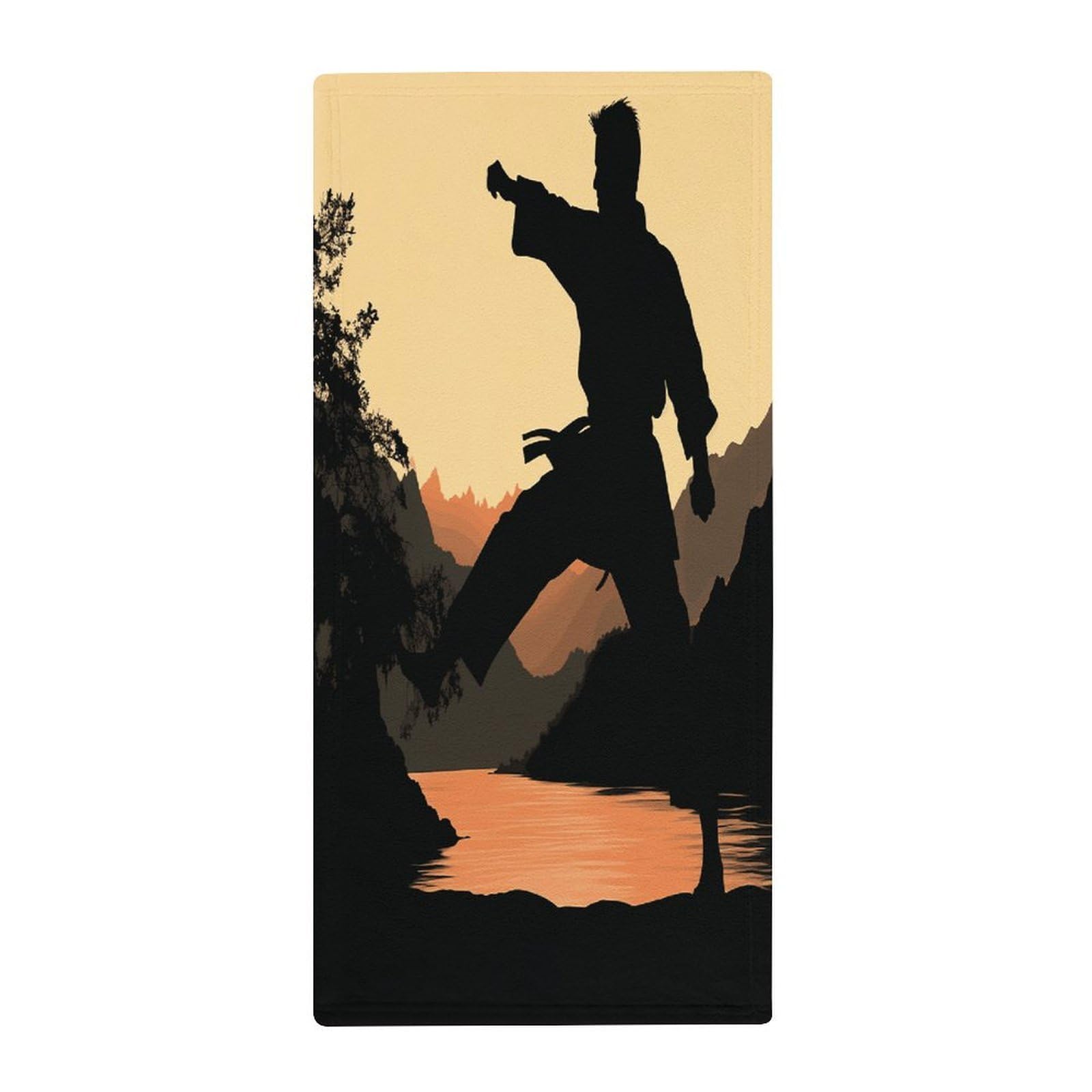 Fekiloot Style Karate Towels For Bathroom, Bath Towels 13.8 X 28.7 Inch, Hand Towel Multipurpose Use As Bath Fitness, Bathroom, Shower, Sports, Yoga Towel