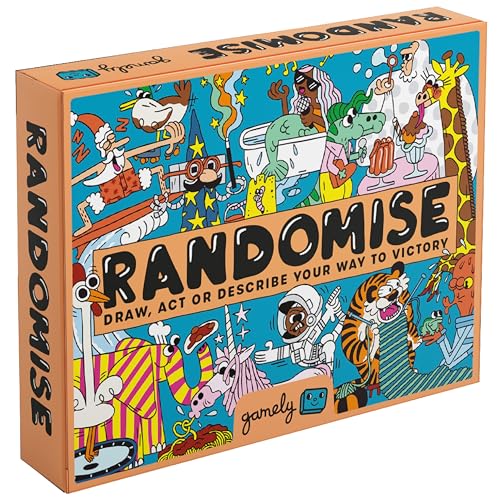 Randomise | The hilarious pocketsize party game of acting, drawing and describing for families, adults & kids (Classic Edition)