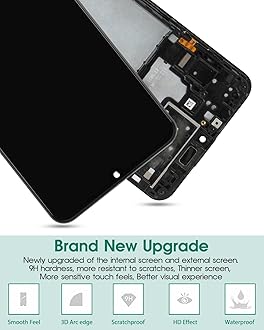 for Samsung Galaxy A13 5G Screen Replacement for Samsung Aa13 5G LCD for Display Samsung A13 5G for SM-A136U Digitizer Touch Screen Replacement Repair Parts with Frame