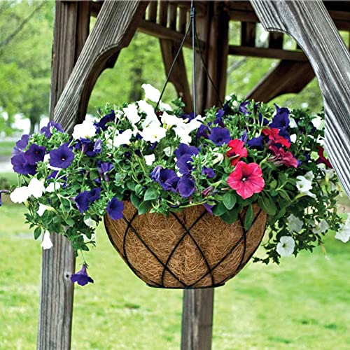 4Pcs Coco Liner For Hanging Basket 8 Inch Round 100% Natural Planter Liner Replacement Plant Basket Liners Coco Fiber Liner For Garden Planters Coconut Coir Liner Flower Pot For Hanging Basket #TOP4