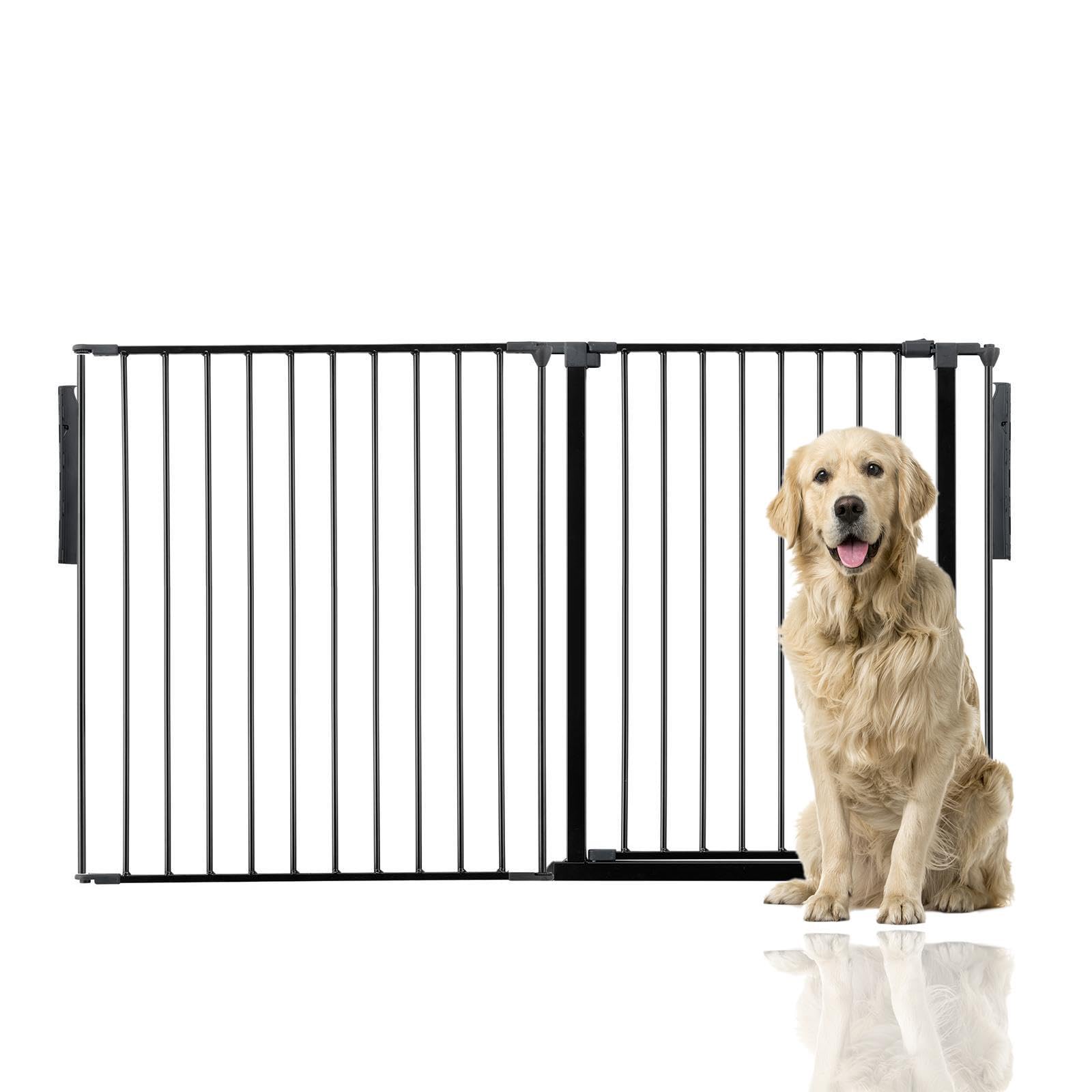 Bettacare Black Premium Extra Tall Multi Panel Flexible Dog Barrier, Up To 154Cm Wide, 105Cm Tall, Dog Barrier For Pets Dogs And Puppy, Puppy Barrier Suitable For Indoor And Outdoor Use