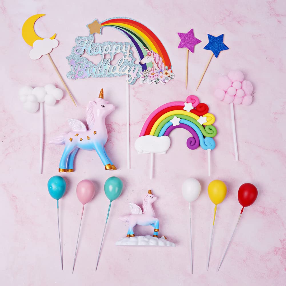 4. Verjaardagsdecoratie, blauwe regenboog, voor meisjes en