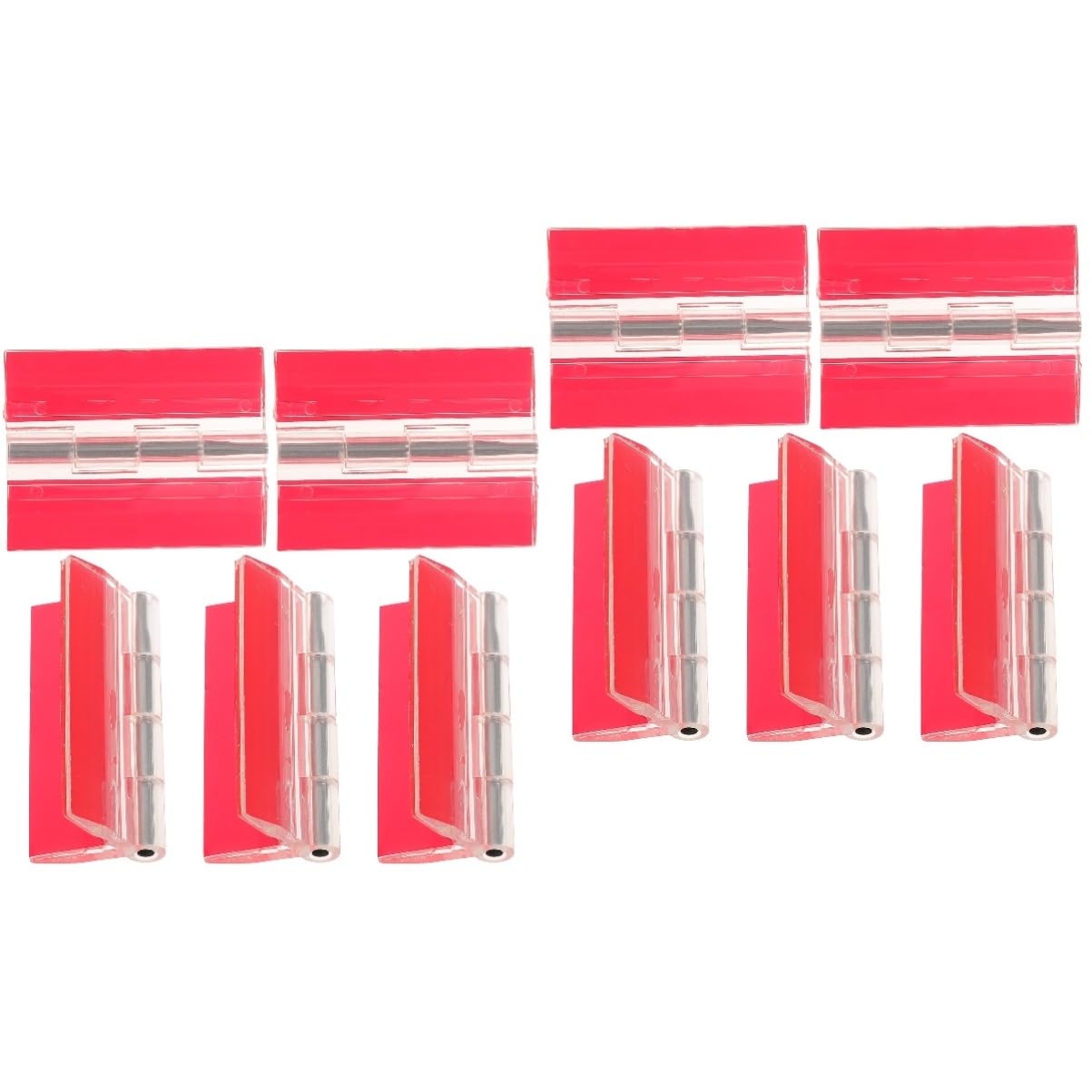 HOMSFOU 2sets Self Adhesive Hinges Extra Strong for DIY Furniture Continuous Piano Hinges Flush Mounting 5pcs*2