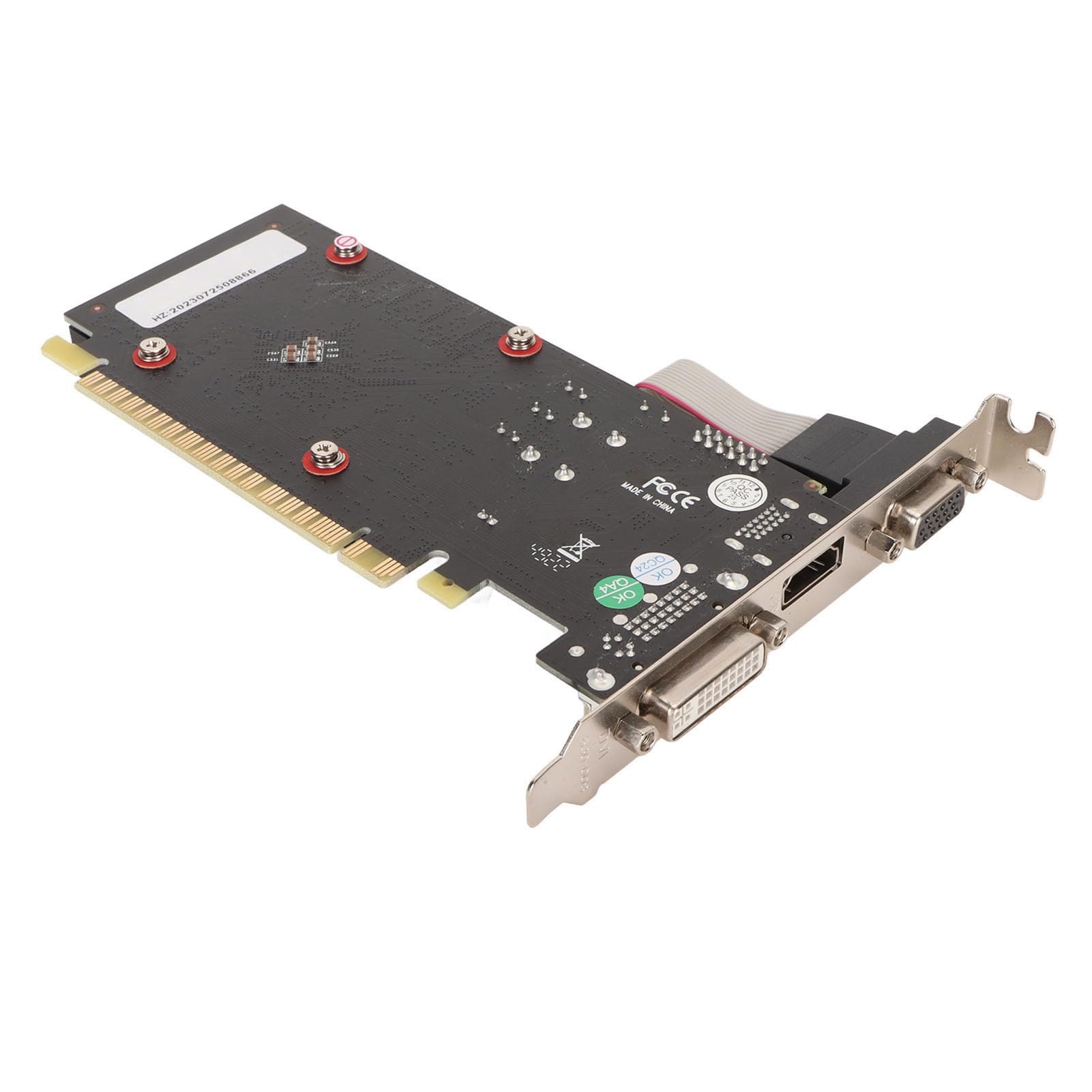 WINH Tarjeta Gráfica de un Ventilador, Tarjeta Gráfica GDDR3 de 2 GB, Rápida Disipación de Calor, Interfaz Multimedia DVI VGA HD Plug and Use, Procesamiento de Imágenes Potente para