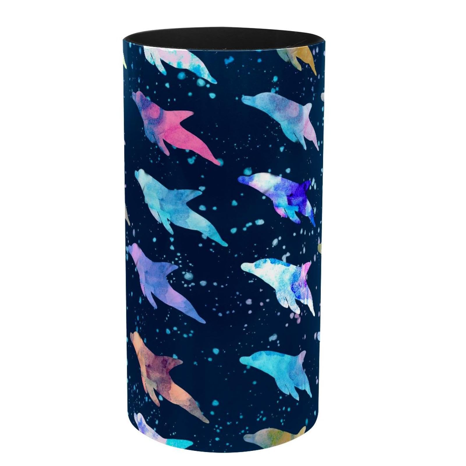 Porte-stylos bureau avec boîte à musique dauphins aquarelle