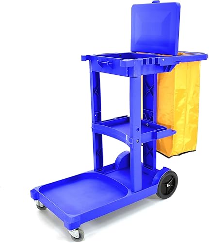 Carrito de limpieza comercial con bolsa de vinilo AF08170 Azul disponible en Yaxa Costa Rica