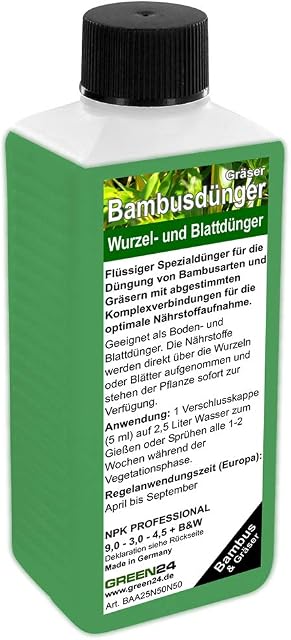 Bamboo Liquid Fertilizer HighTech NPK for bamboos and grasses, root/foliar - Professional Plant Food