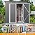 6' x 4' Outdoor Metal Storage Shed, Galvanized Steel Tool Garden Shed, for Patio Backyard Lawn Garden (6x4 Ft Grey)