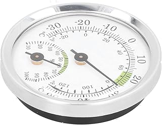 Thermometer Hygrometer, Dial Type Thermometer Hygrometer Mini Hygrometer Temperature Humidity Meter for Humidors Greenhouse Garden Home Safe