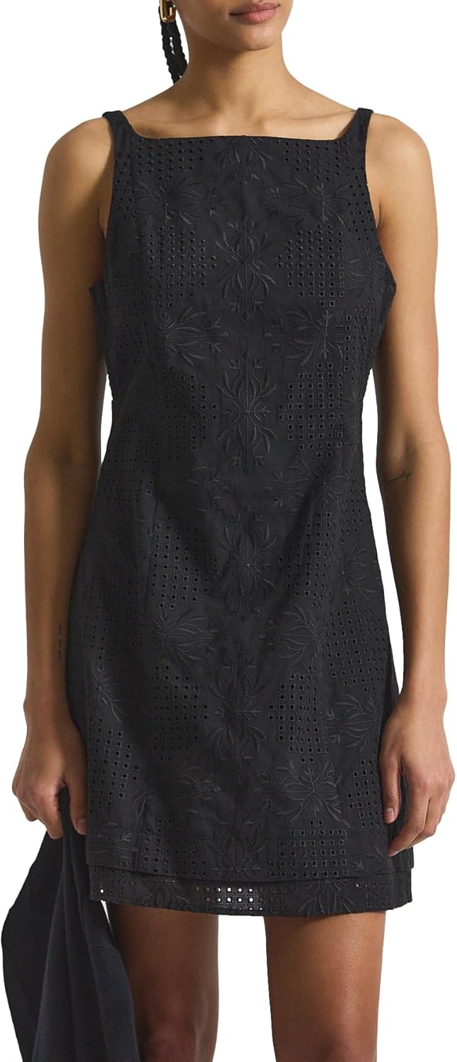 Derek Lam 10 Crosby Womens Saige Garden Tile Eyelet Mini Dress - Image 2