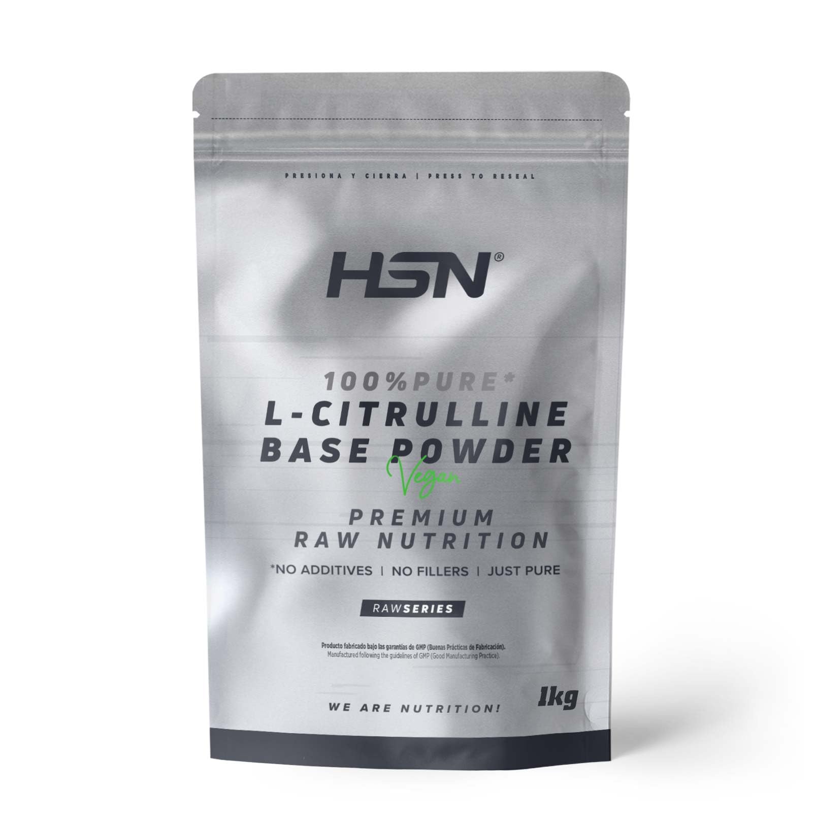 HSN L-Citrulina en Polvo | Sin Sabor 1000g = 200 Tomas por Envase | 5000 MG Pura L-Citrulina por Dosis Diaria | Sin Añadidos ni Excipientes | No-GMO, Vegano, Sin Gluten