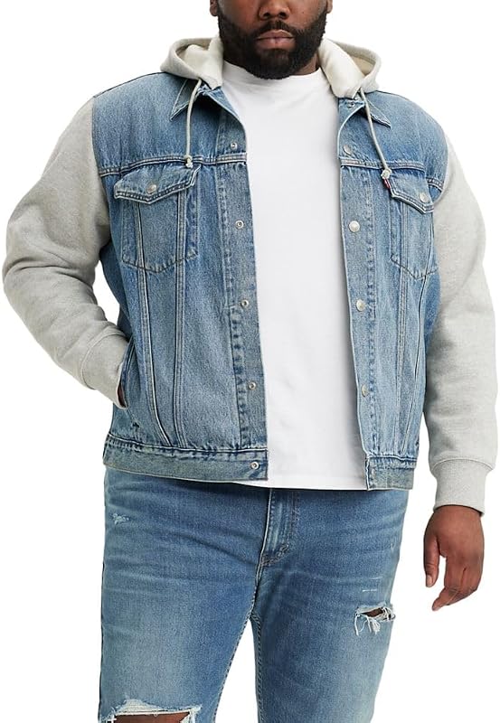 Levi's campera estilo camionero con capucha híbrida para hombre