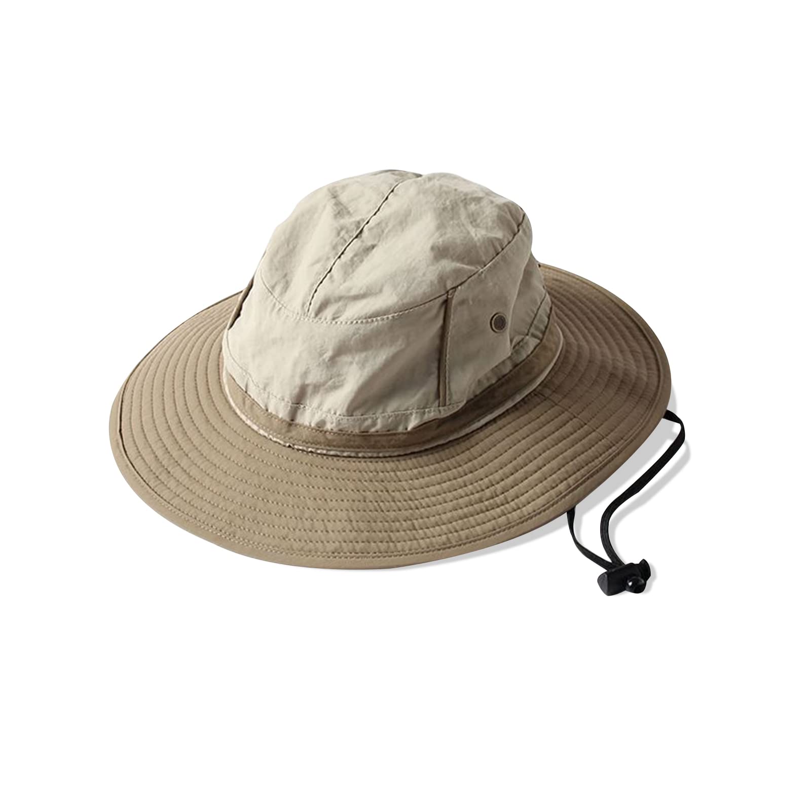 LumiSyne Dwukolorowy kapelusz typu bucket z szerokim rondem UPF 50+ regulowany krój, oddychająca siatka, pakowalna czapka boonie ze sznurkiem podbródkowym do podróży, wspinaczki, wędkowania, ogrodnictwa na świeżym powietrzu