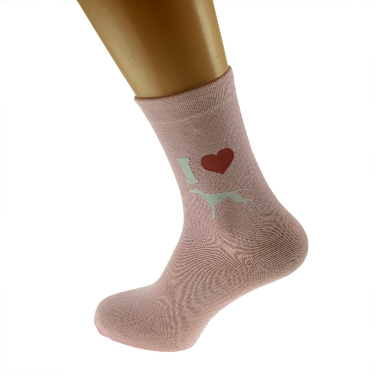 Gtr-Prestige Giftware Women's Pink I Love Whippets Light Socks Uk 4-8 Eur 37-41