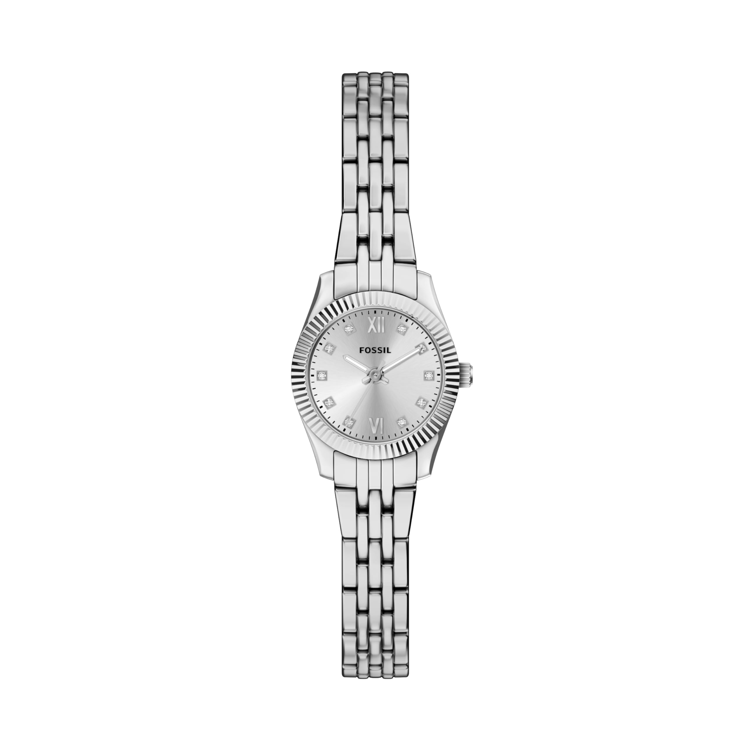 Fossil Damenuhr Scarlette Quarz Edelstahl Dreizeiger Uhr für Frauen