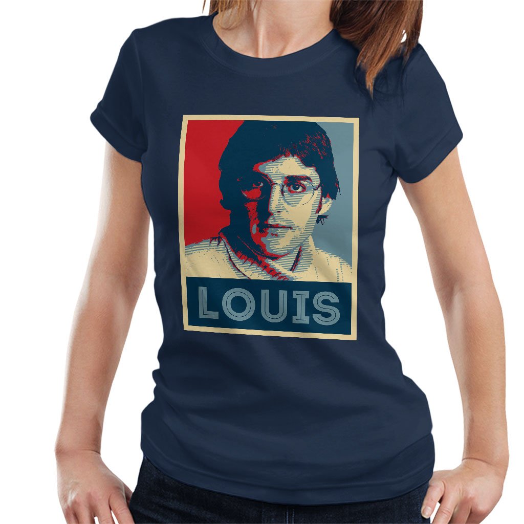 Cloud City 7 Women's Navy Blue Louis Theroux Hope Poster T-Shirt