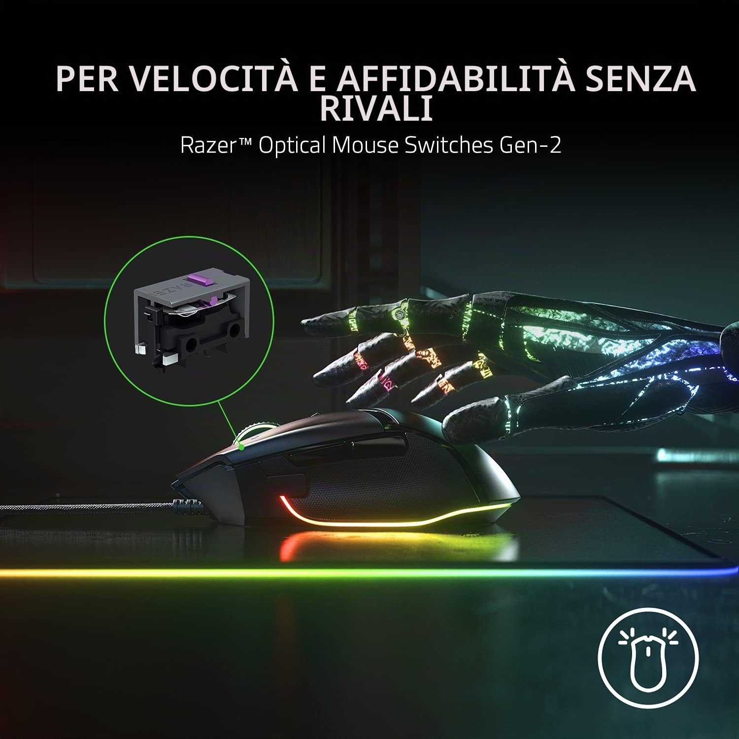 Razer Basilisk V3 Pro - Mouse da Gioco Wireless Personalizzabile con Rotellina Inclinabile Razer Hyperscroll (Sensore Ottico Focus Pro 30K, Chroma Razer Basilisk V3 Pro - Mouse da Gioco Wireless Personalizzabile con Rotellina Inclinabile Razer Hyperscroll (Sensore Ottico Focus Pro 30K, Chroma