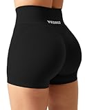 Scrunch Butt Workout Shorts Women 3.5" Seamless V Cross Waist Sport Gym Amplify Shorts