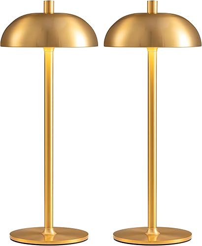 Miniatura 9 de Juego de 2 lámparas de mesa pequeñas inalámbricas LED de 12 pulgadas, moderna lámpara de escritorio portátil, 3 luces de batería recargable de Negro