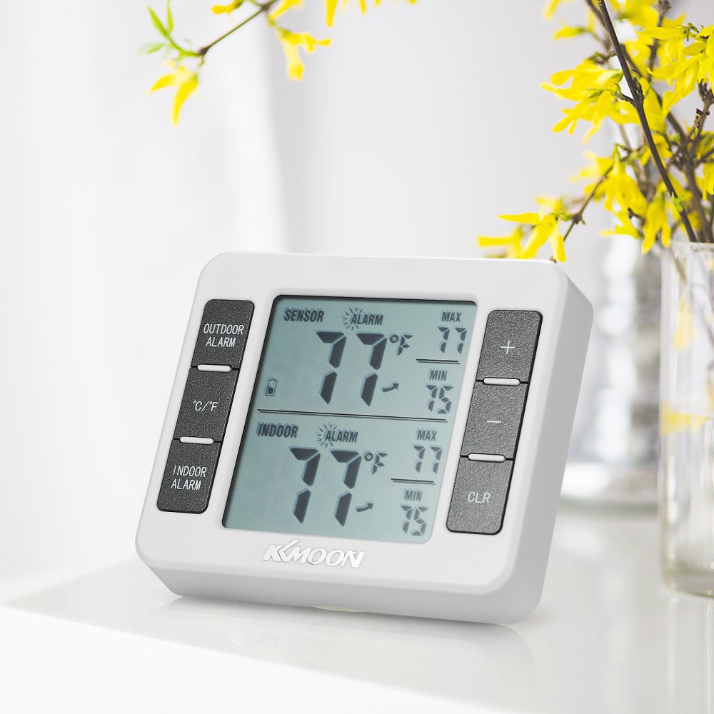JoleritcKK Mini LCD Digital Thermometer Temperature Meter 0℃～50℃ with Measurement ℃℉ Max Min Value Display