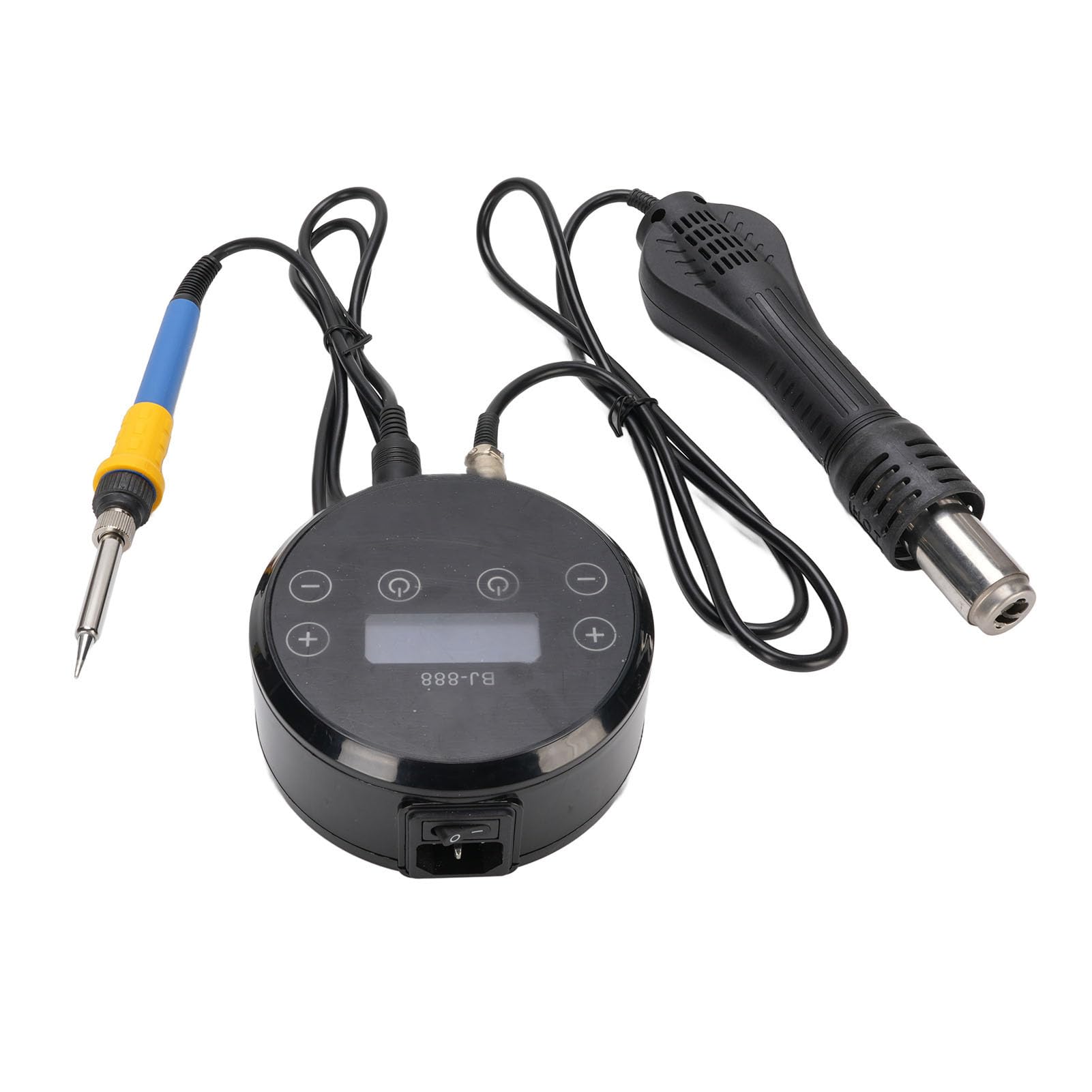Zestaw Stacji Lutowniczej 2 w 1 z Wyświetlaczem Cyfrowym i Gorącym Powietrzem do Naprawy Elektroniki (wtyczka UE 220V)