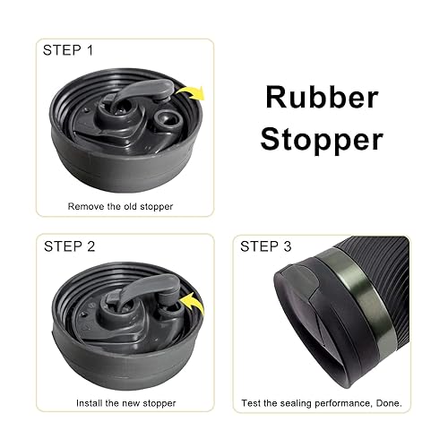 Miniatura 5 de BOSORIO 2 juntas y 2 tapones compatibles con la taza de viaje Contigo Snapseal Byron de 16 onzas y 20 onzas, sello de goma de repuesto para tapa