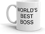 World's Best Boss Mug, The Office Coffee Mug 11 oz Ceramic Mug Funny Unique Idea Cup Gifts for Office Male Female Bosses Coworkers (11oz)