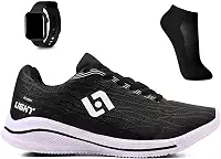 Kit Tenis Esportivo Masculino Feminino Adulto Academia Treino Caminhada + Meia e Relogio