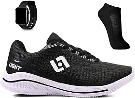 Kit Tenis Esportivo Masculino Feminino Adulto Academia Treino Caminhada + Meia e Relogio