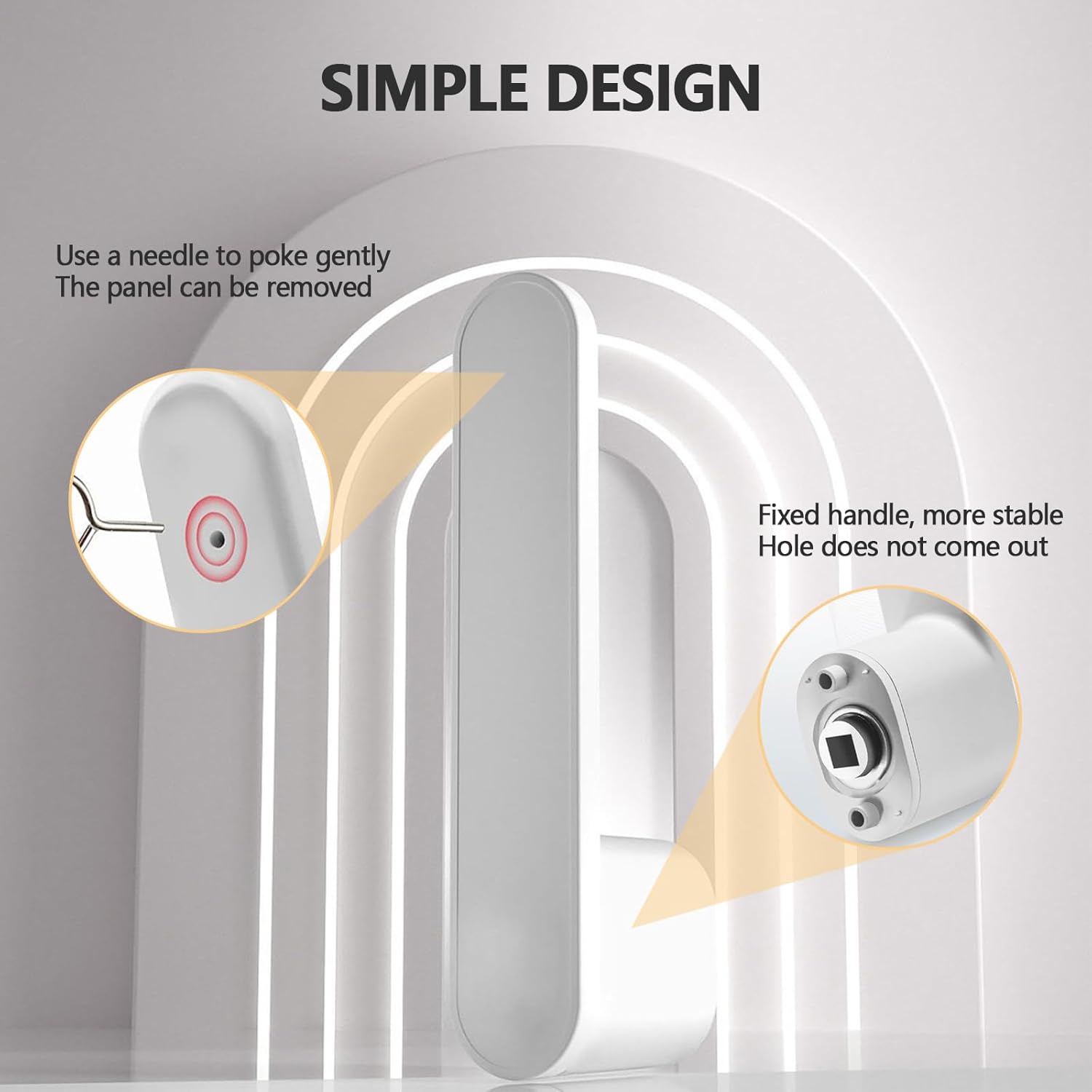 Magnetic and Silent Door Handle Set with Lock - Classic Straight Design in Zi Alloy - Ideal for Front and Interior Doors