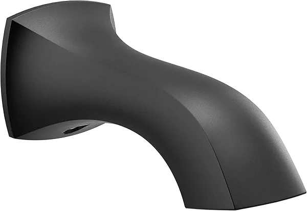 Moen Matte Black 1/2-Inch Slip Fit Connection Non-Diverter Tub Spout, 191956BL