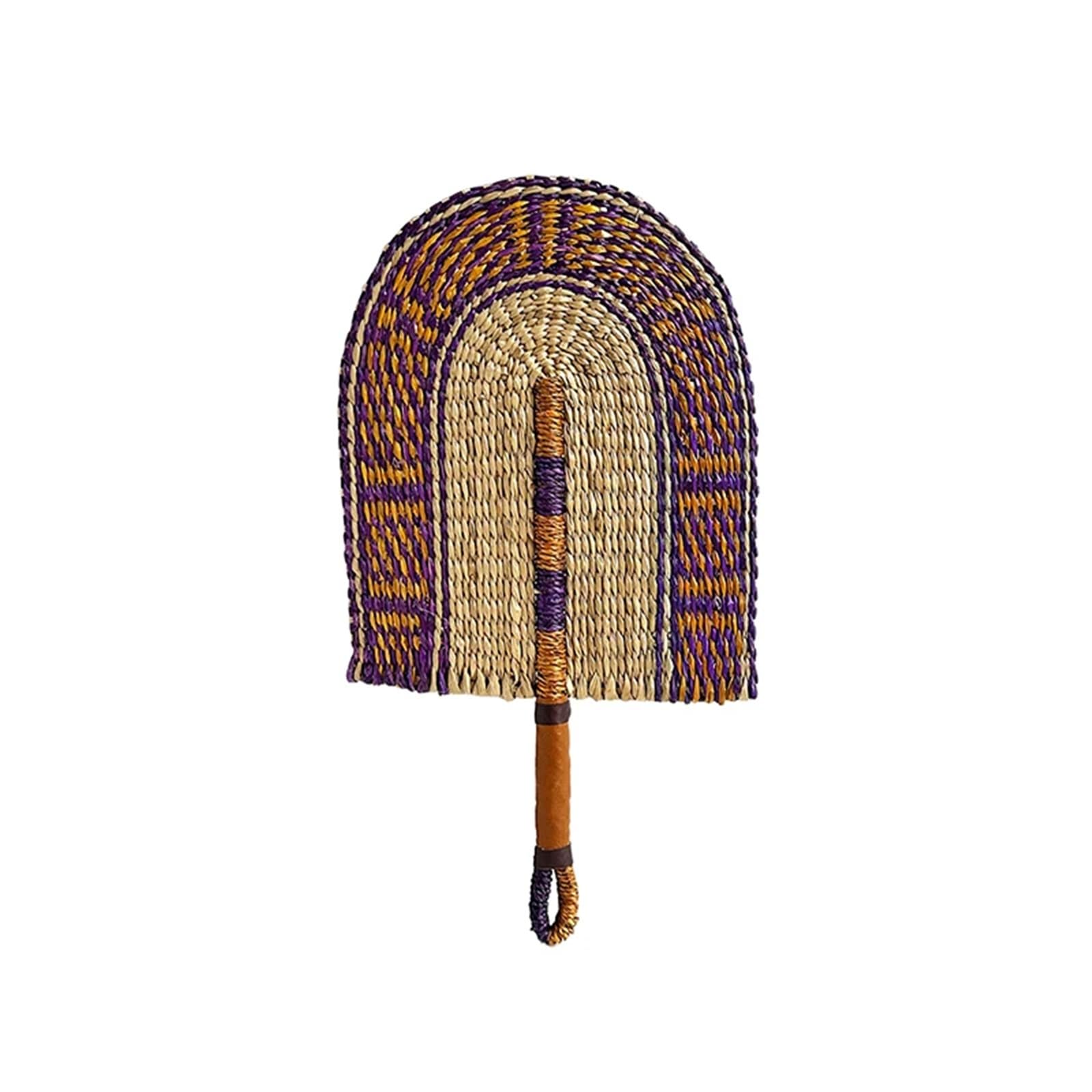 WJLYDM Woven Straw Fan Summer Cooling Grass Handwoven Handmade Hanging Decorations For Bedroom Wedding Party Home Decors(Color9)