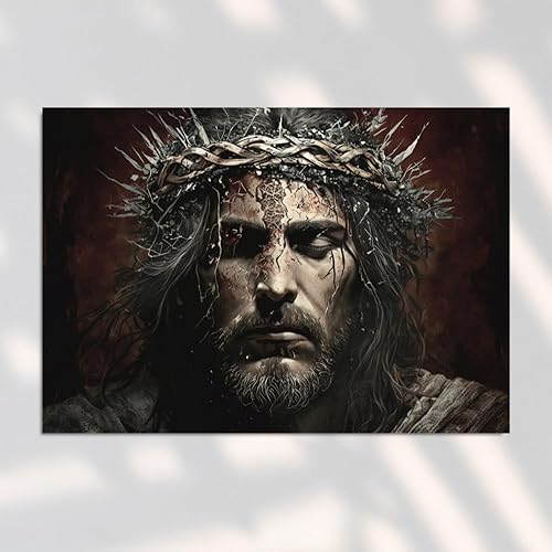 Bibble poster, Religious themed canvas wall art, Jesus picture, Christian artwork